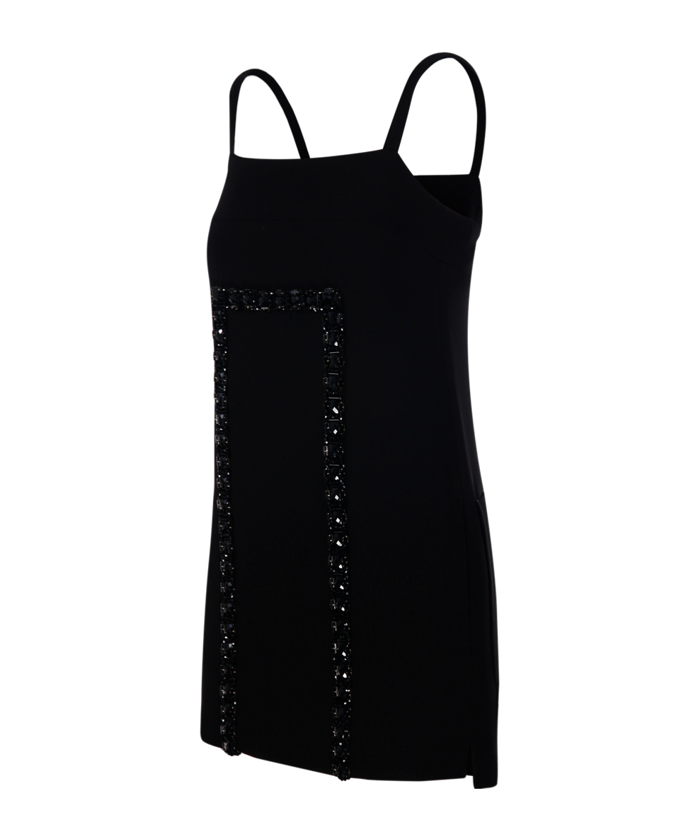 Max Mara Embellished Sleeveless Dress In Black