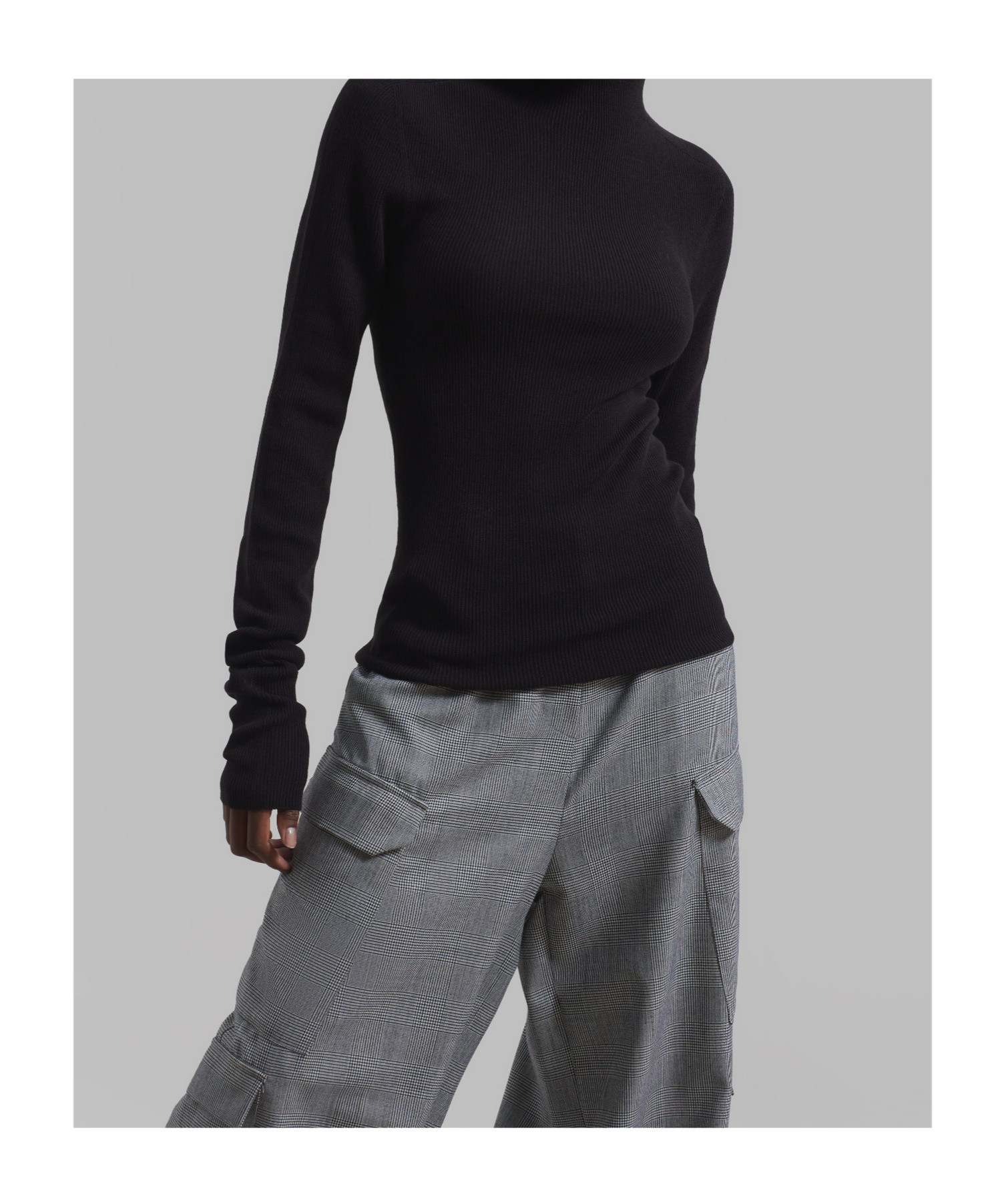 Shop The Frankie Shop Danae Hooded Knit Top - Black