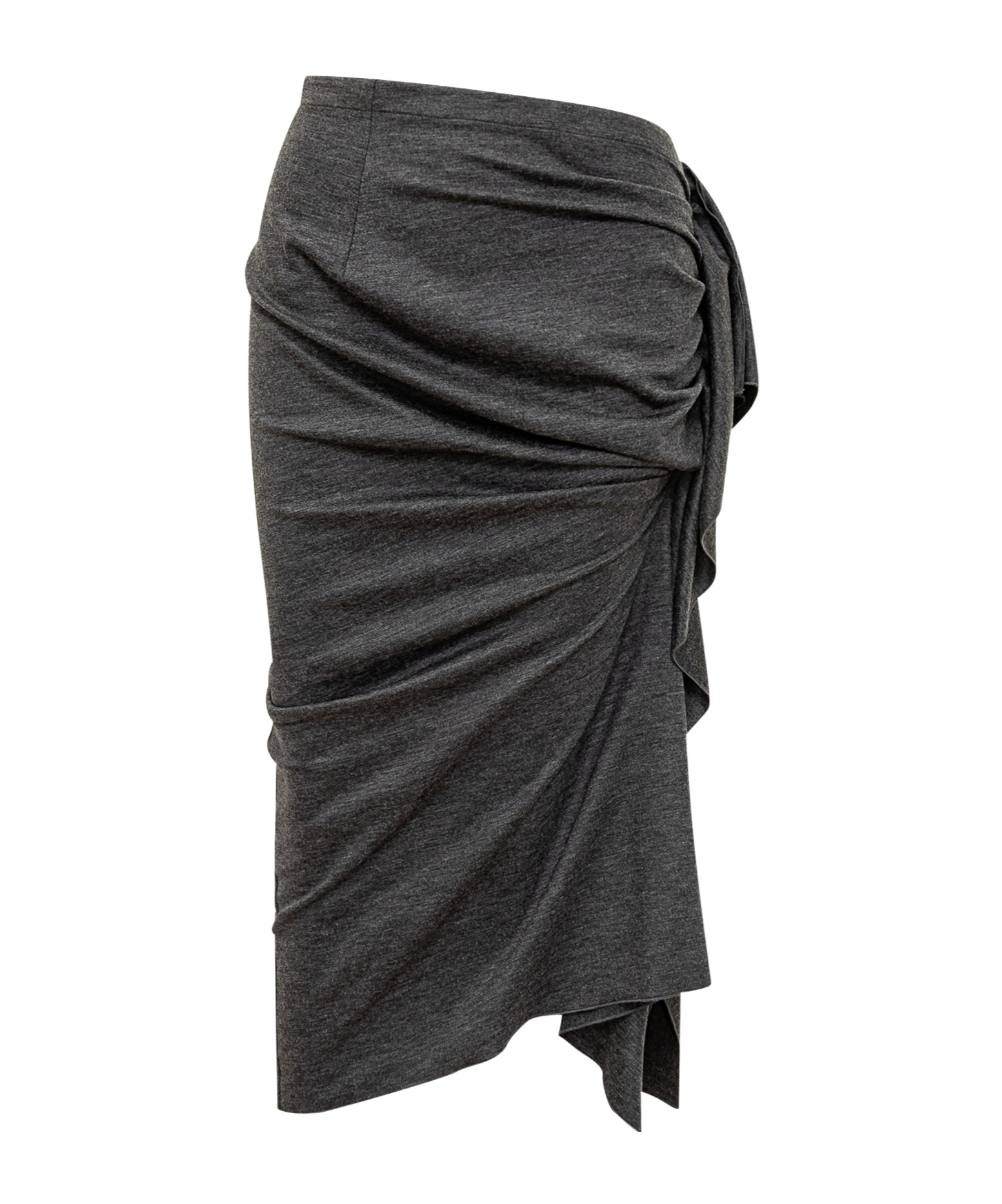 Fabiana Filippi Asymmetrical Draped Skirt In Gray