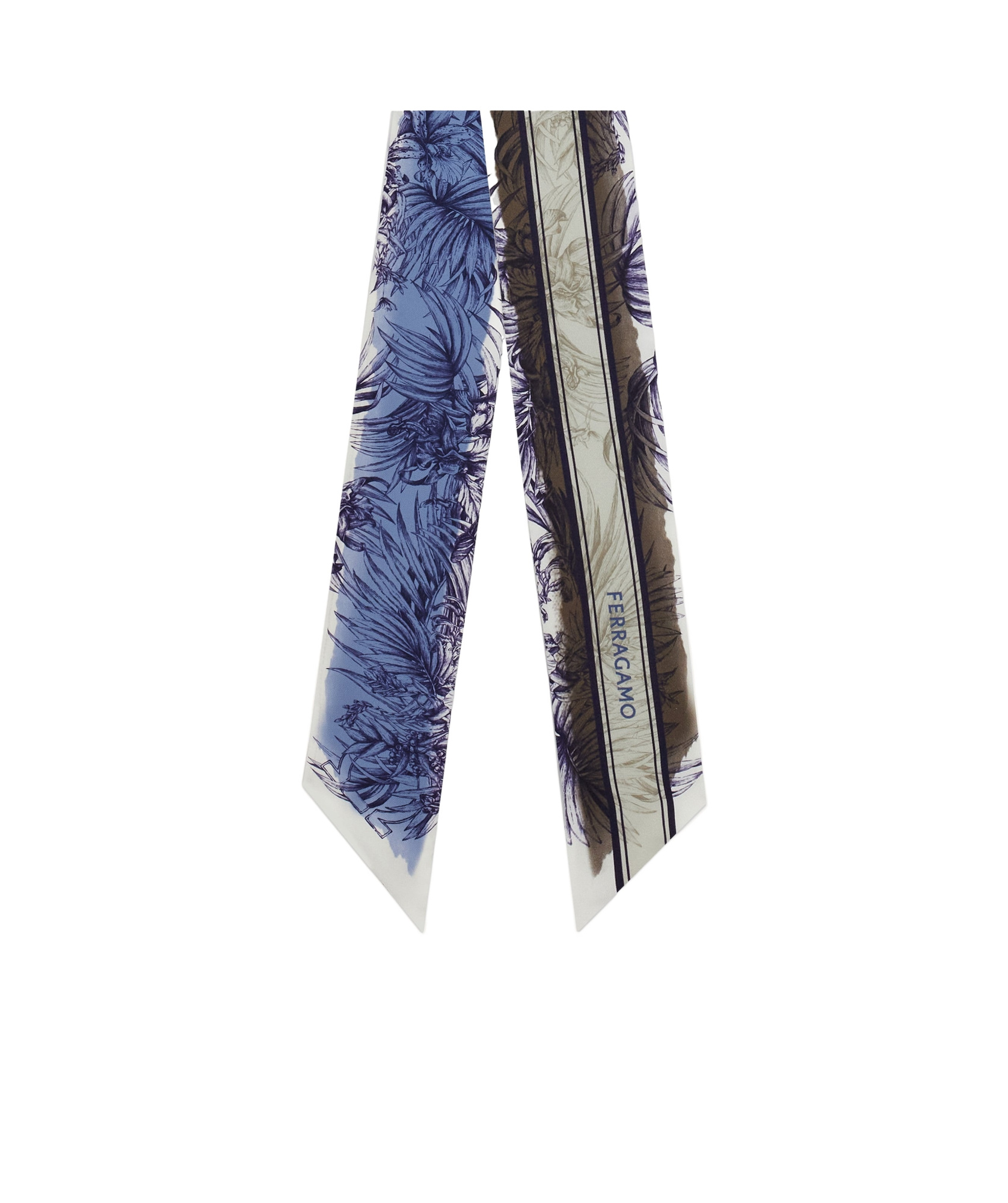 Ferragamo Gravure Print Silk Bandeau