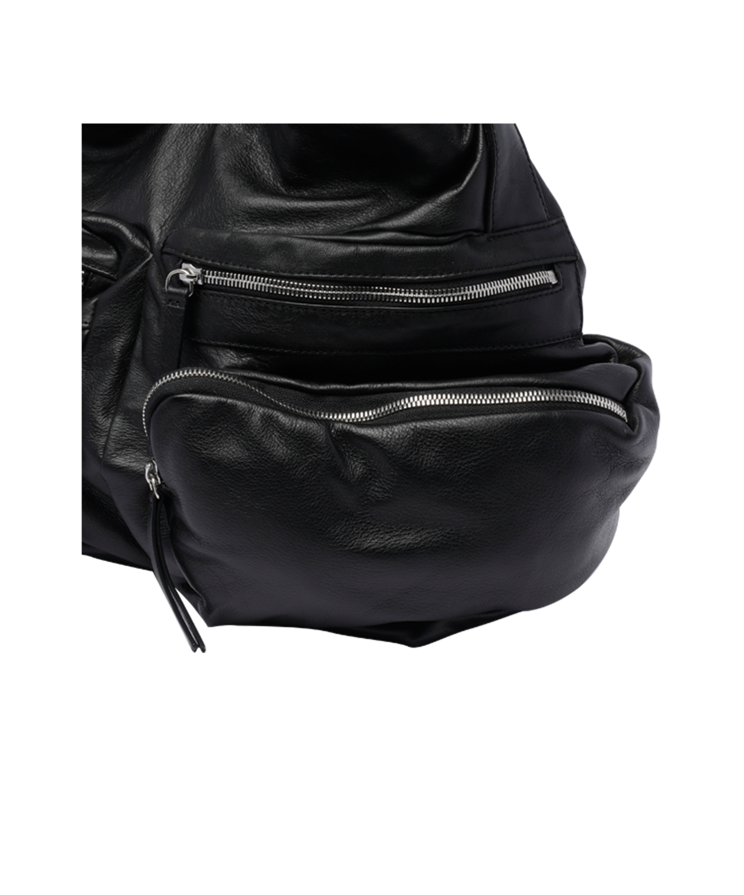 Vic Matie Leather Shoulder Bag In Black