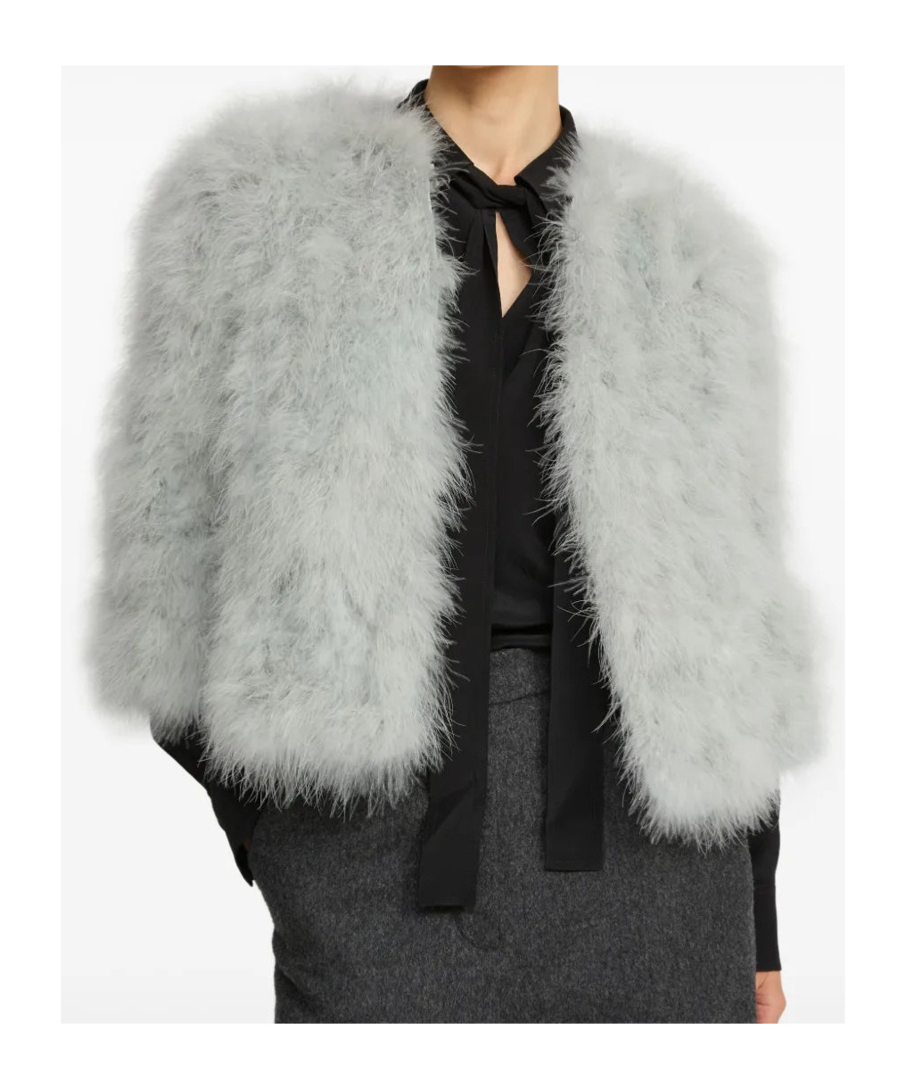 Yves Salomon Long-sleeved Casual Jacket In Gray