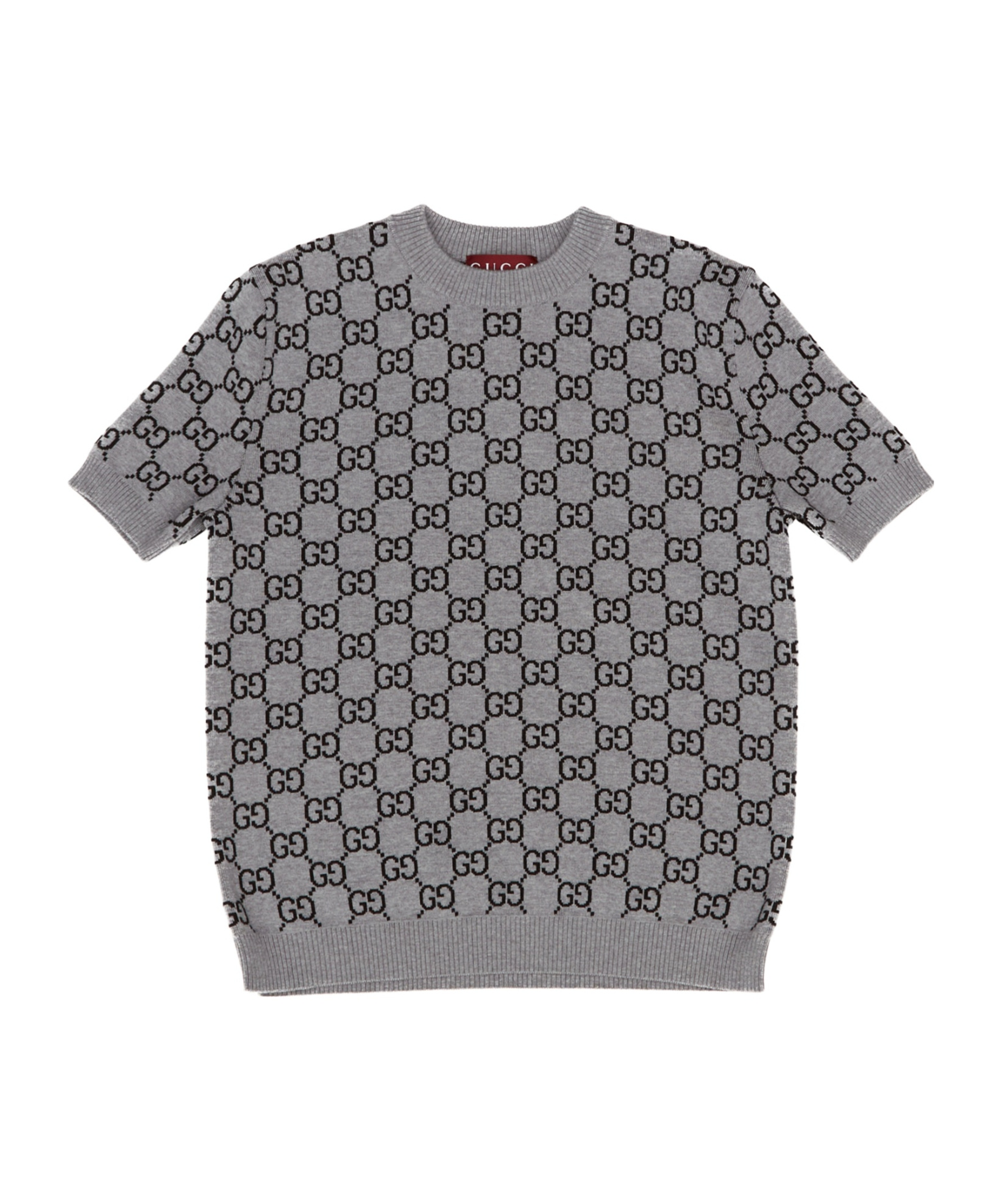 Gucci Short-sleeved Sweater In Gray