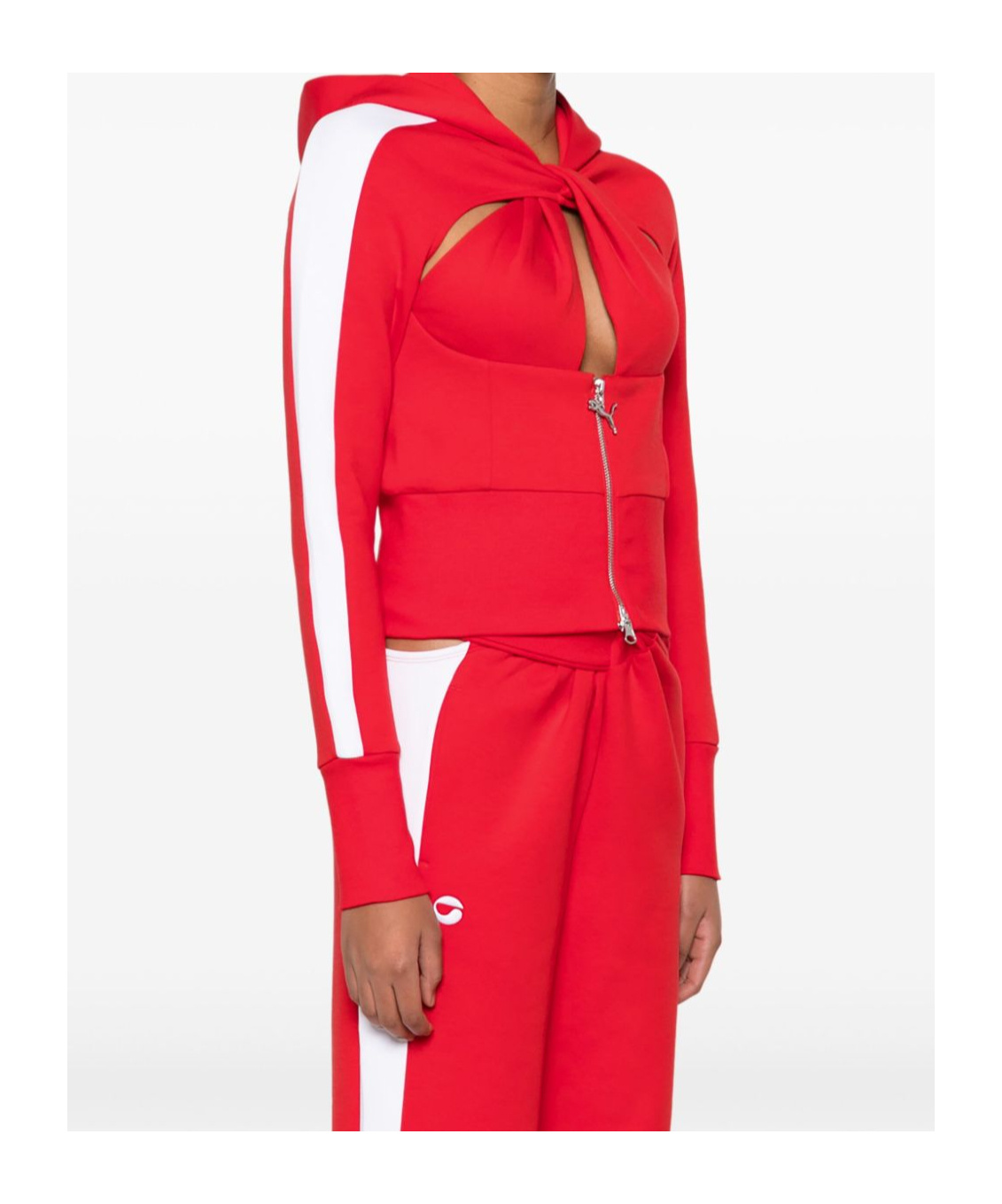 Coperni X Puma Cut-out Hoodie In Red