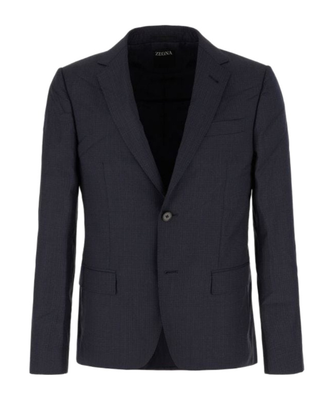 Shop Zegna Single-breasted Wool Suit In Black