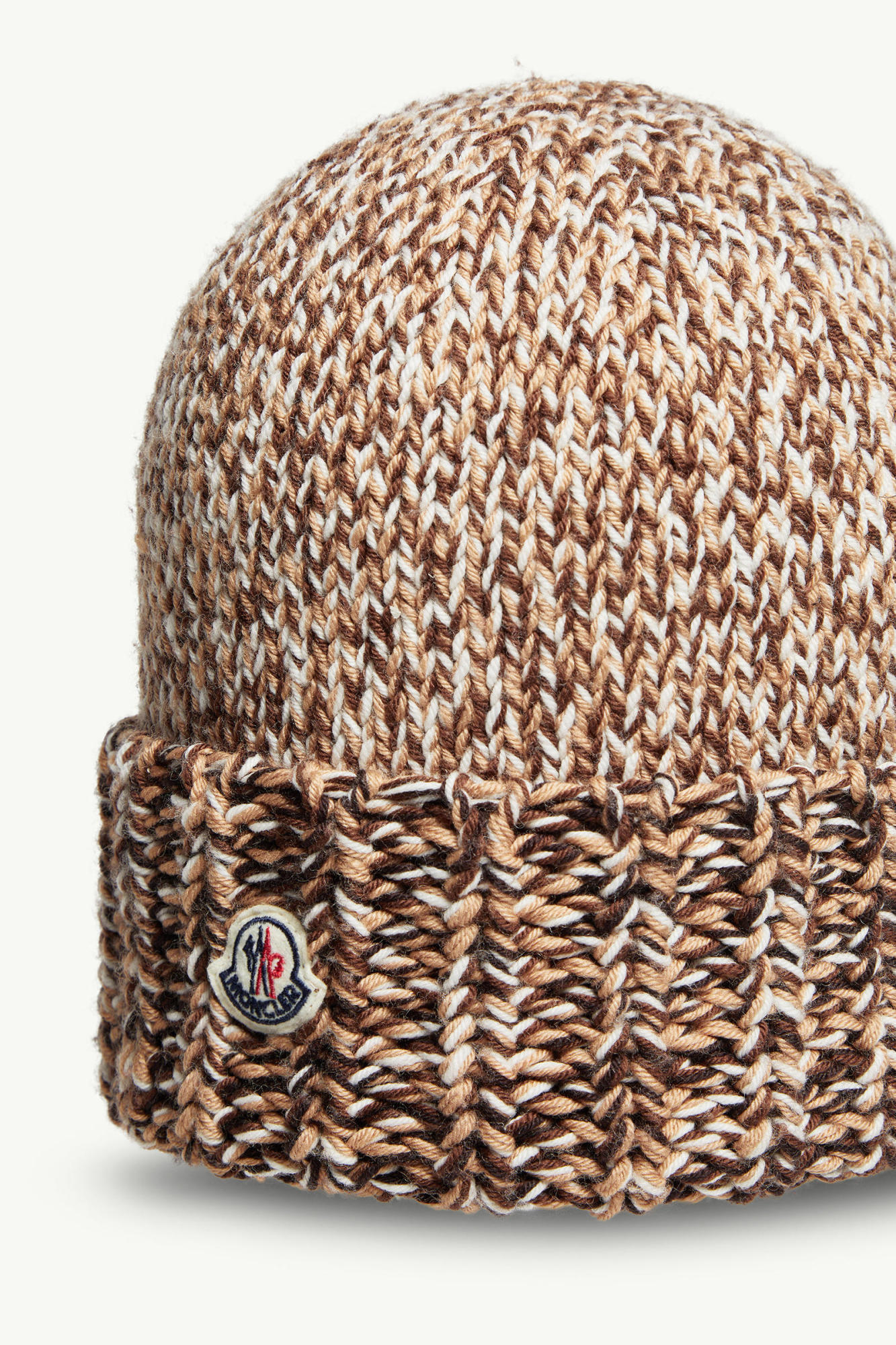 Moncler Gorro De Mezcla De Lana Mouliné In Brown
