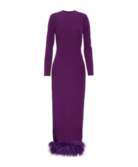 Safiyaa London Paignita Embellished Crêpe Gown In Purple