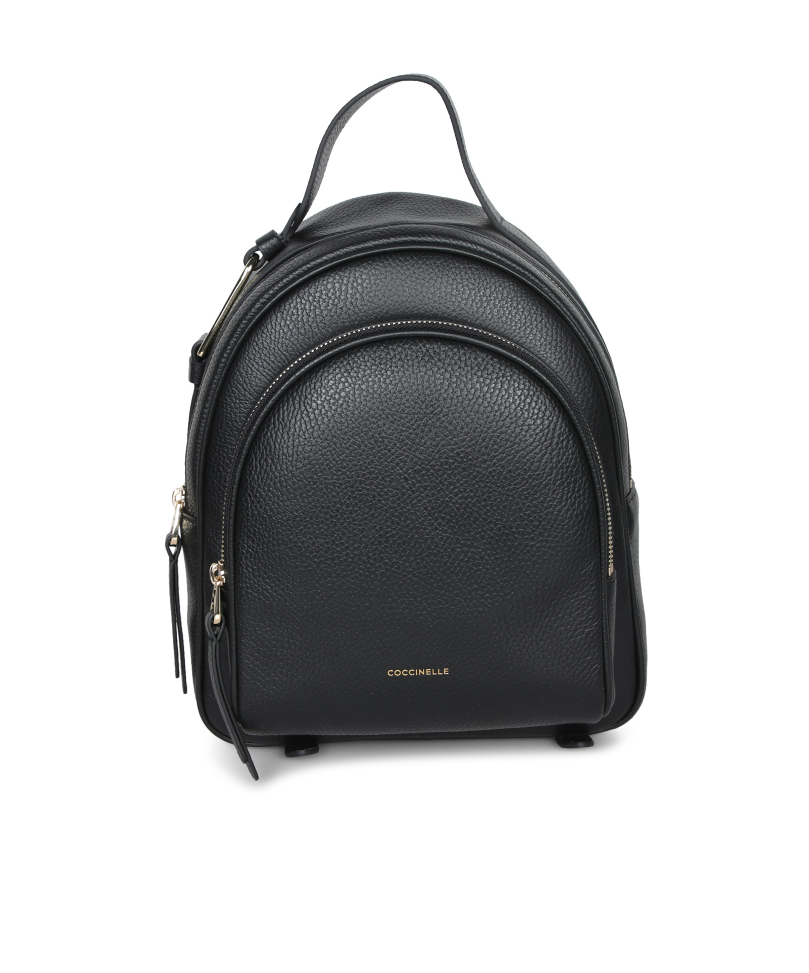 Coccinelle Leather Backpack With A Granular Texture