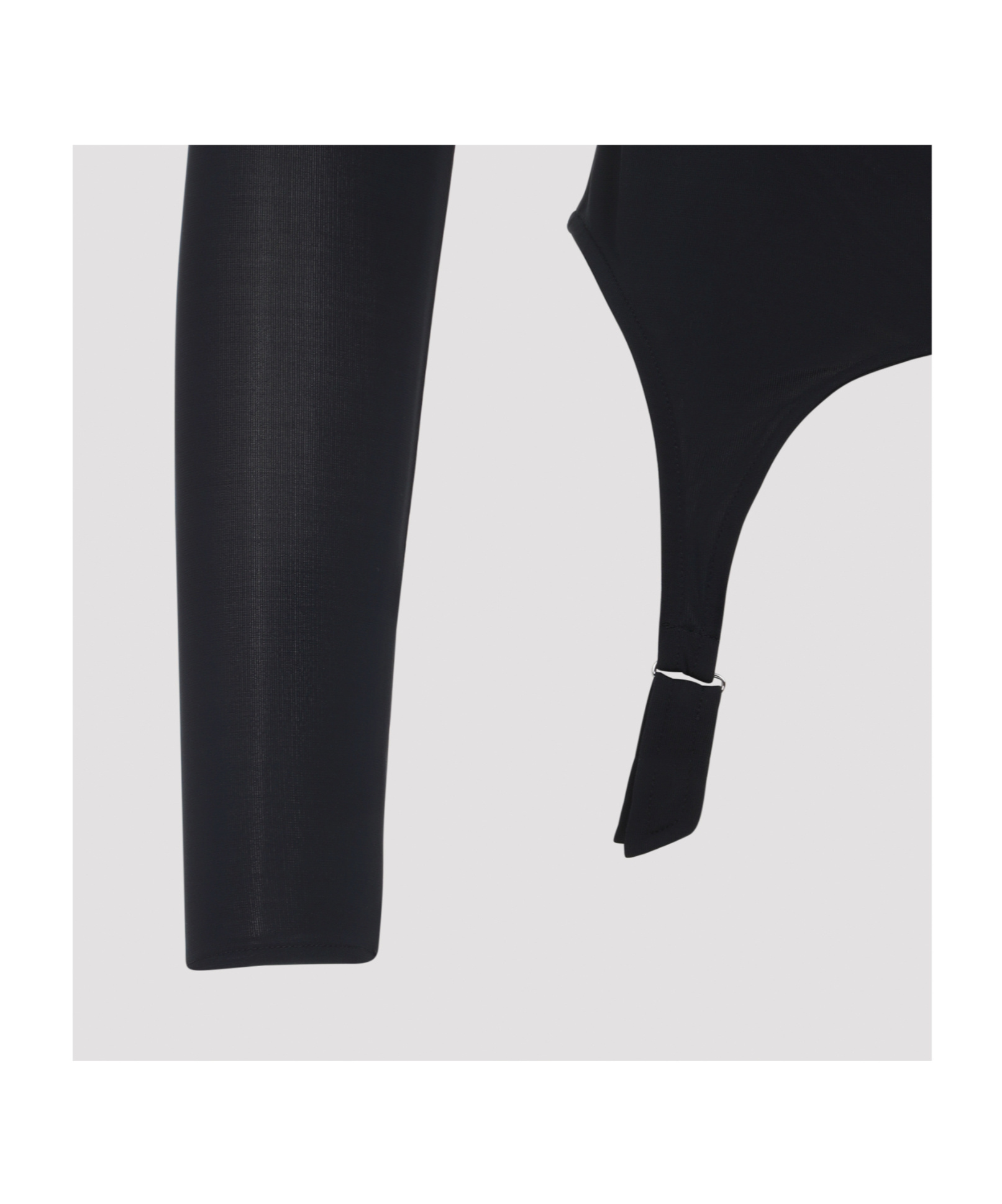 Jean Paul Gaultier Lingerie-inspired Garter Top In Stretch Rayon In Black