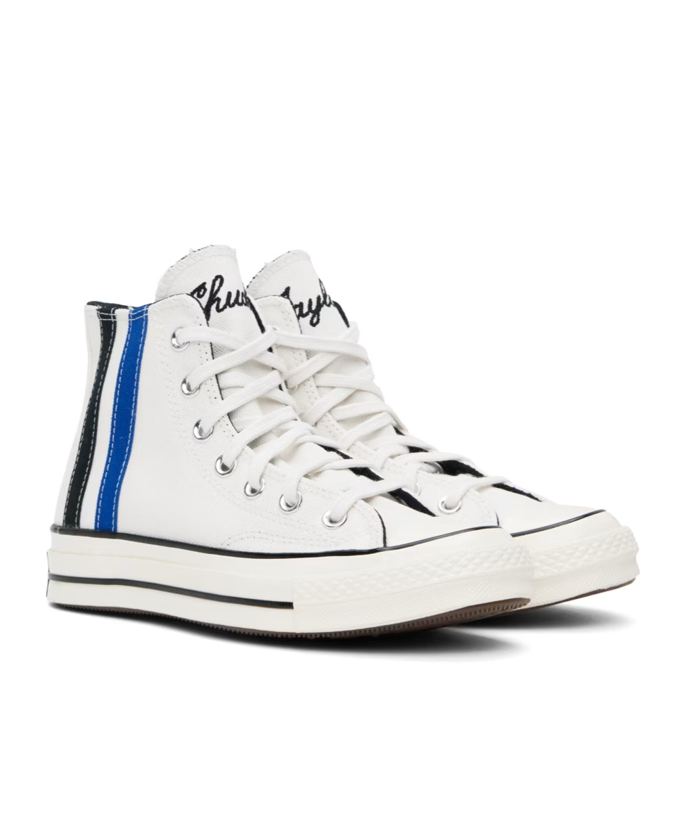 Converse Striped Lace High-top Casual Shoes In White
