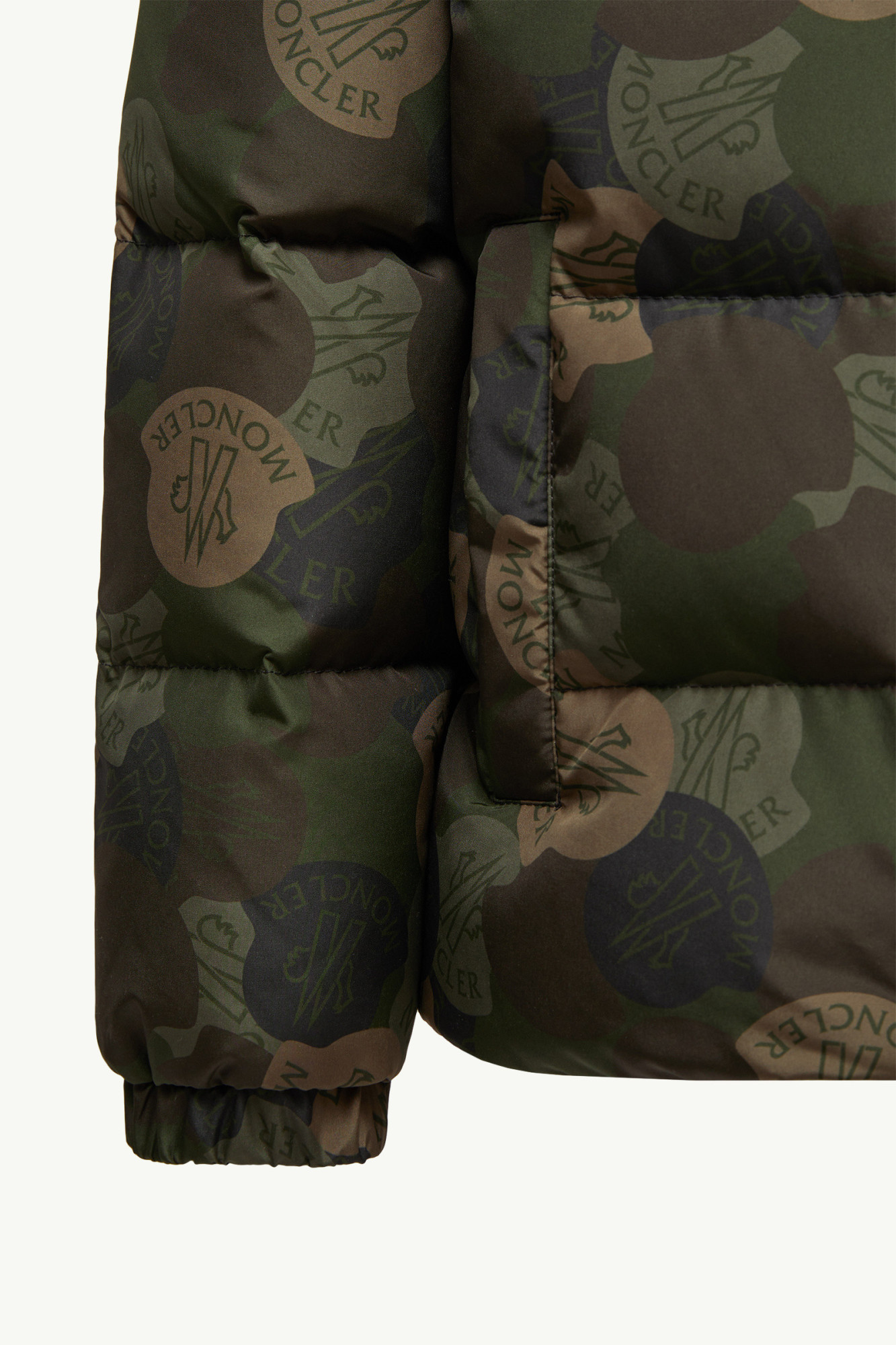 Moncler Escer Hooded Down Jacket In Multi