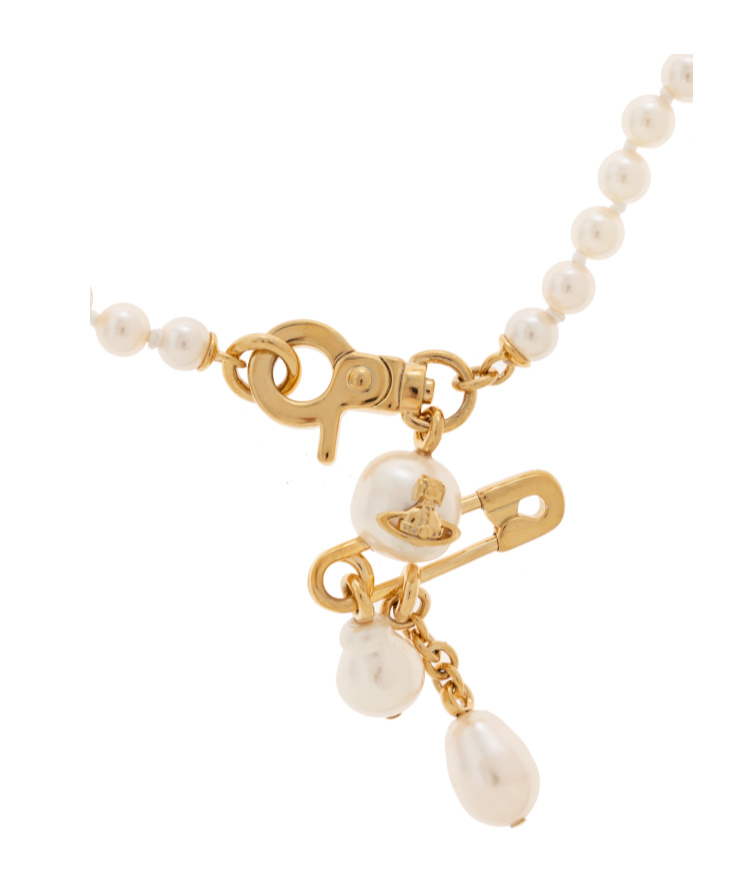 Vivienne Westwood Sheryl Faux Pearl Gold-plated Necklace In Yellow
