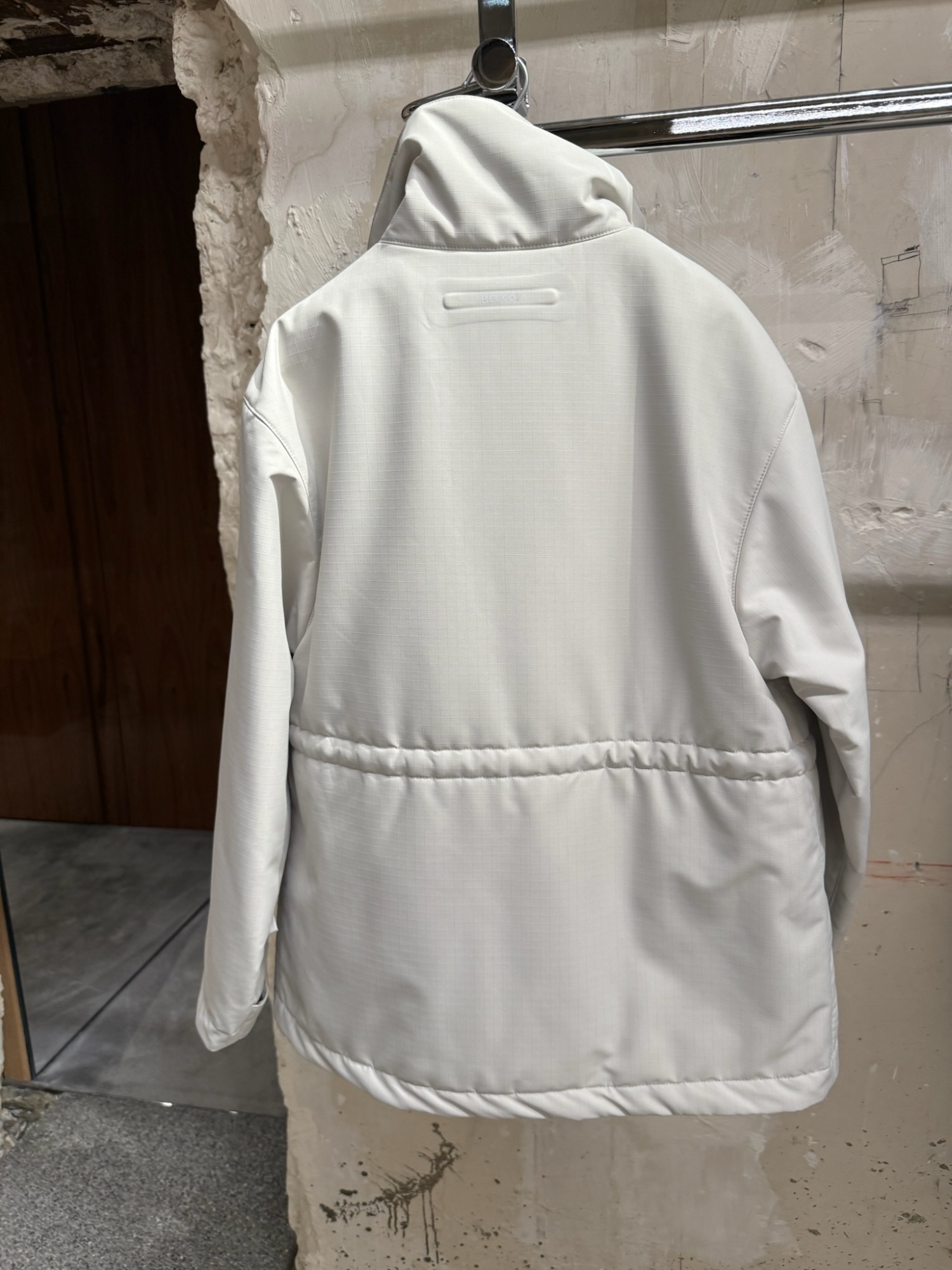 Balenciaga Ski High Collar Parka In White