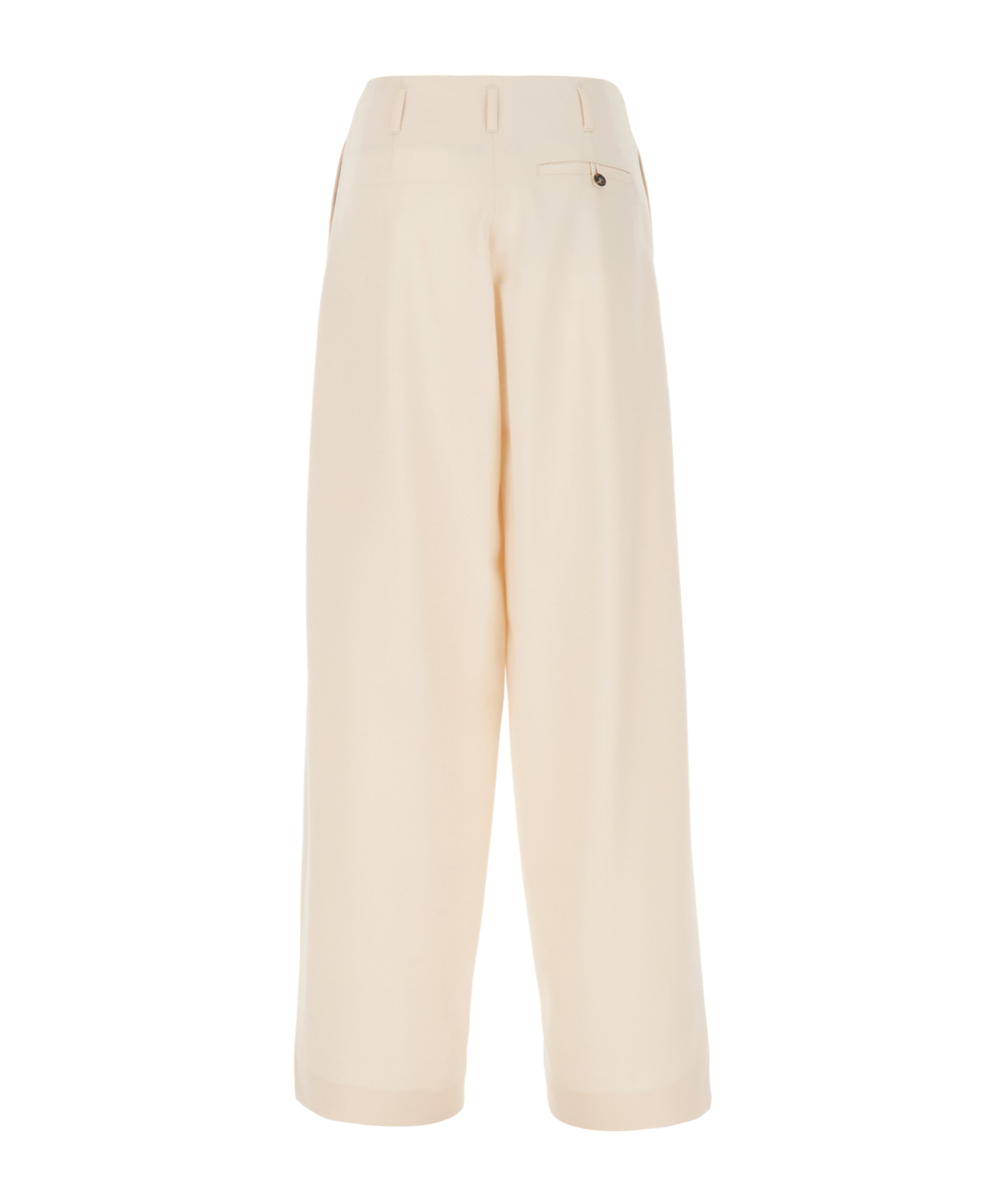 Philosophy Di Lorenzo Serafini Pastel Pink Stretch Polyester Blend Pant In Nude