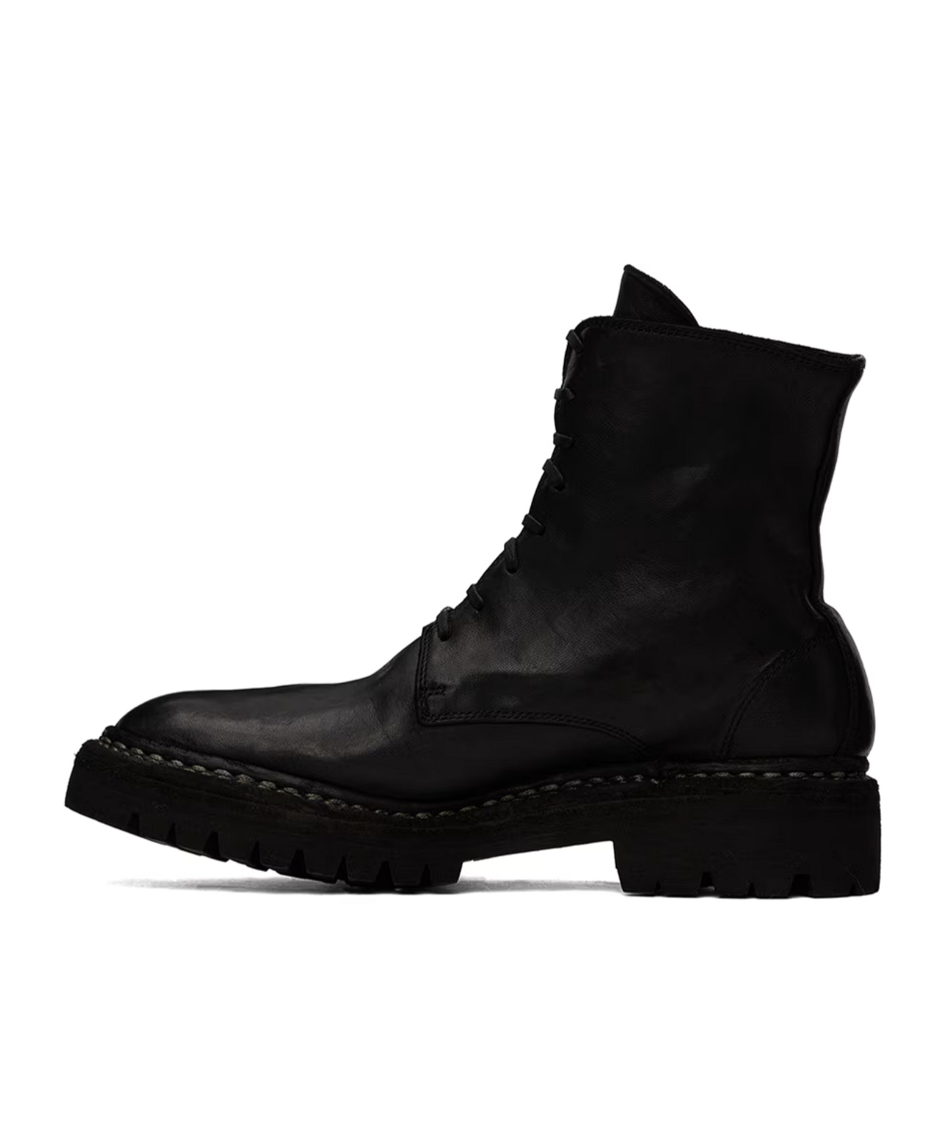 Guidi Lacing Ankle Boots In Black