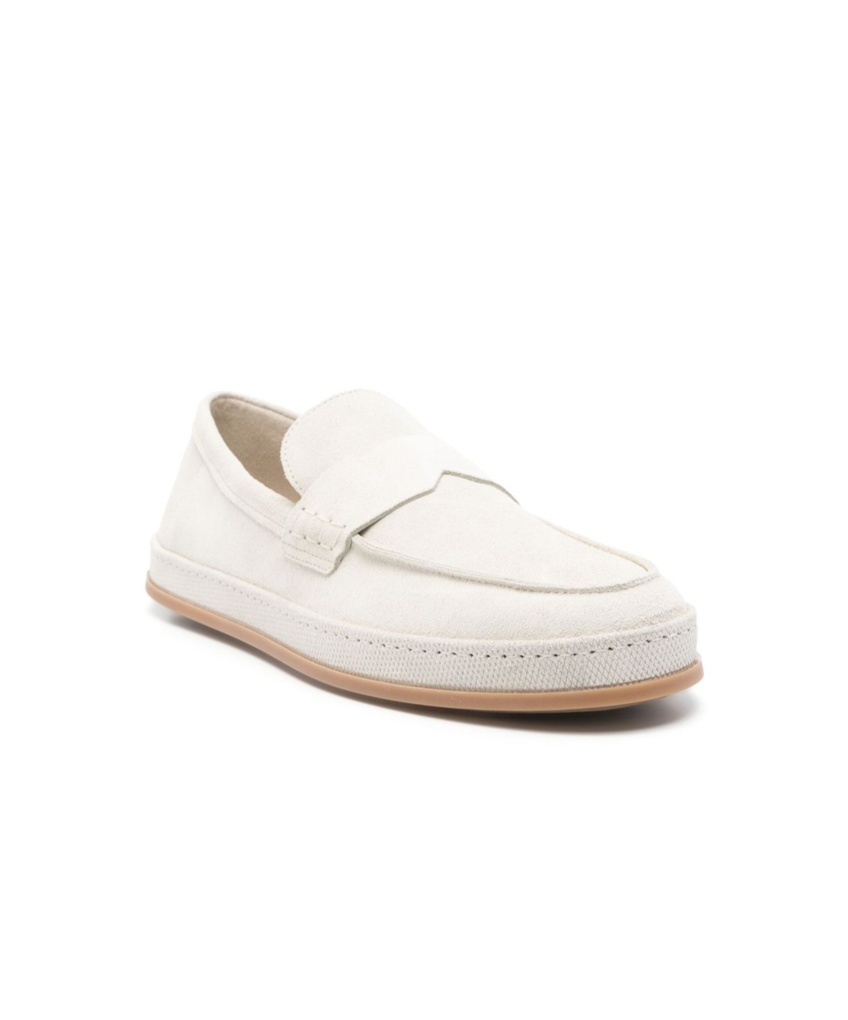Hogan Moccasins In Beige Suede In White
