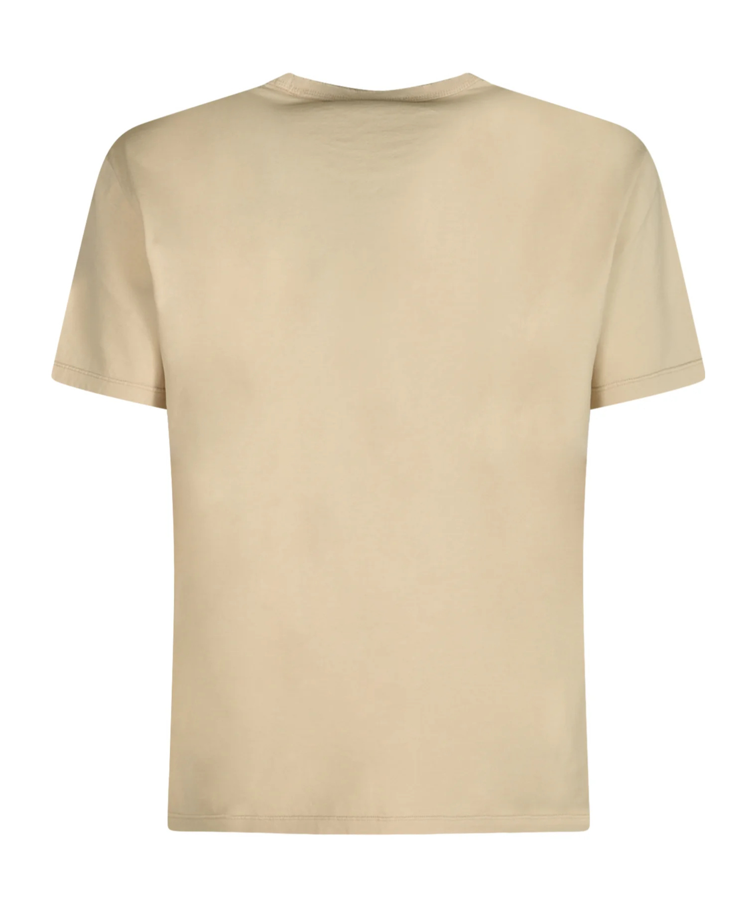 Dondup Round Neck Short Sleeve T-shirt In Neutral