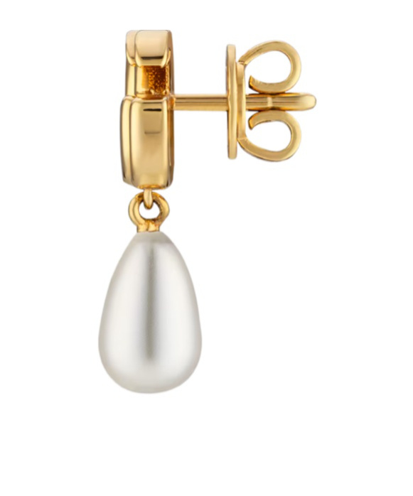 Gucci Gold And Pearl Brass Earrings In Multicolor