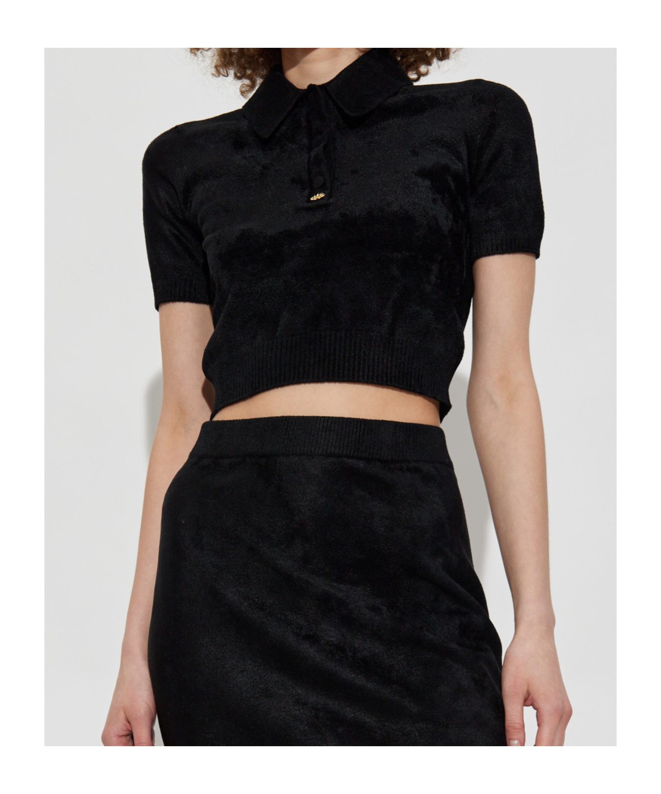 Amiri Short-sleeved Polo Shirt In Black