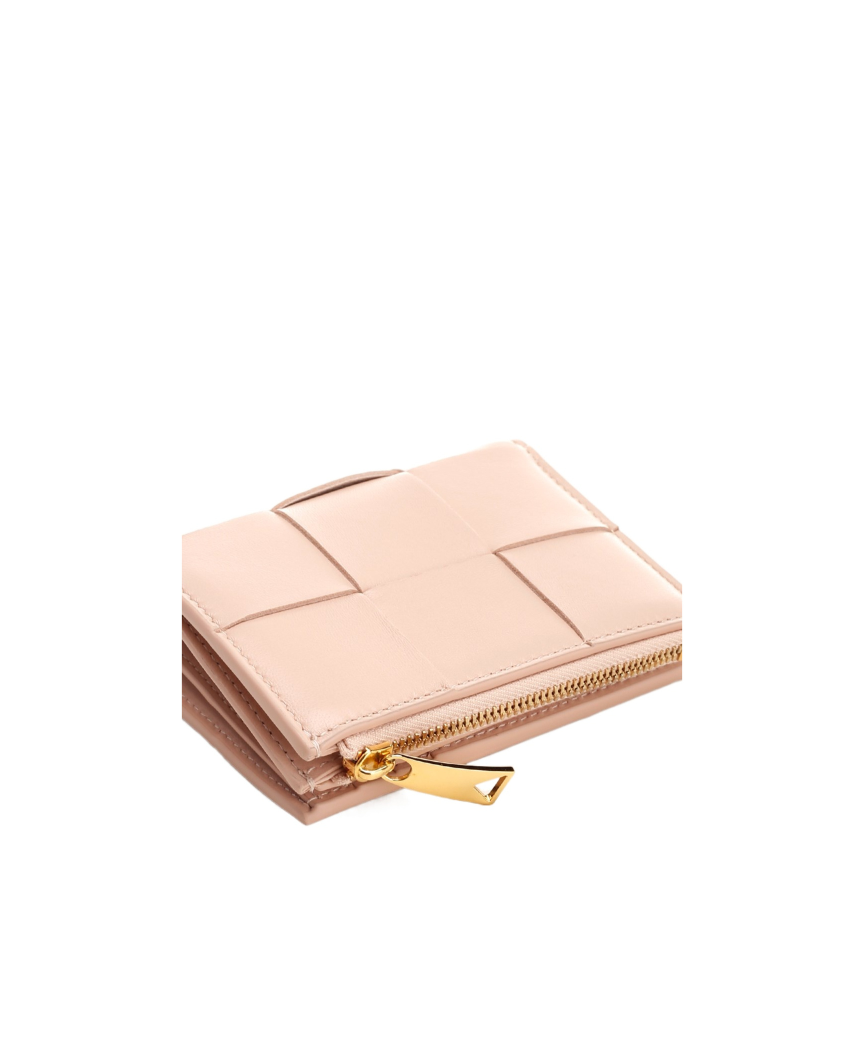 Bottega Veneta Cassette Leather Wallet In Nude