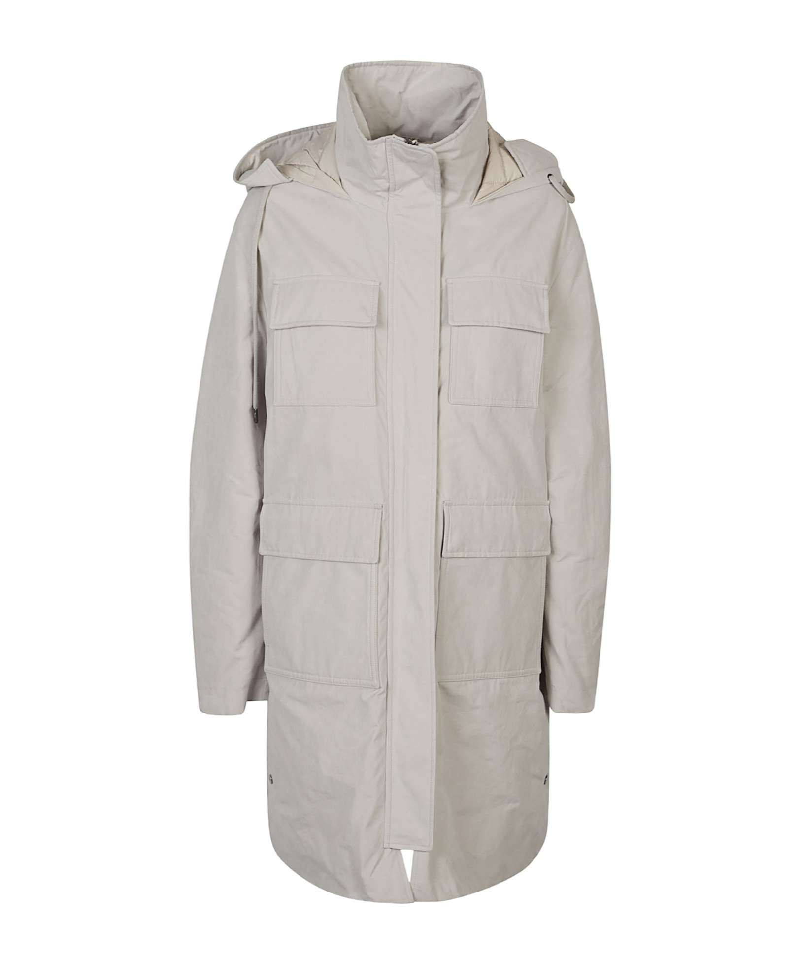 Herno Hooded Parka In Gray