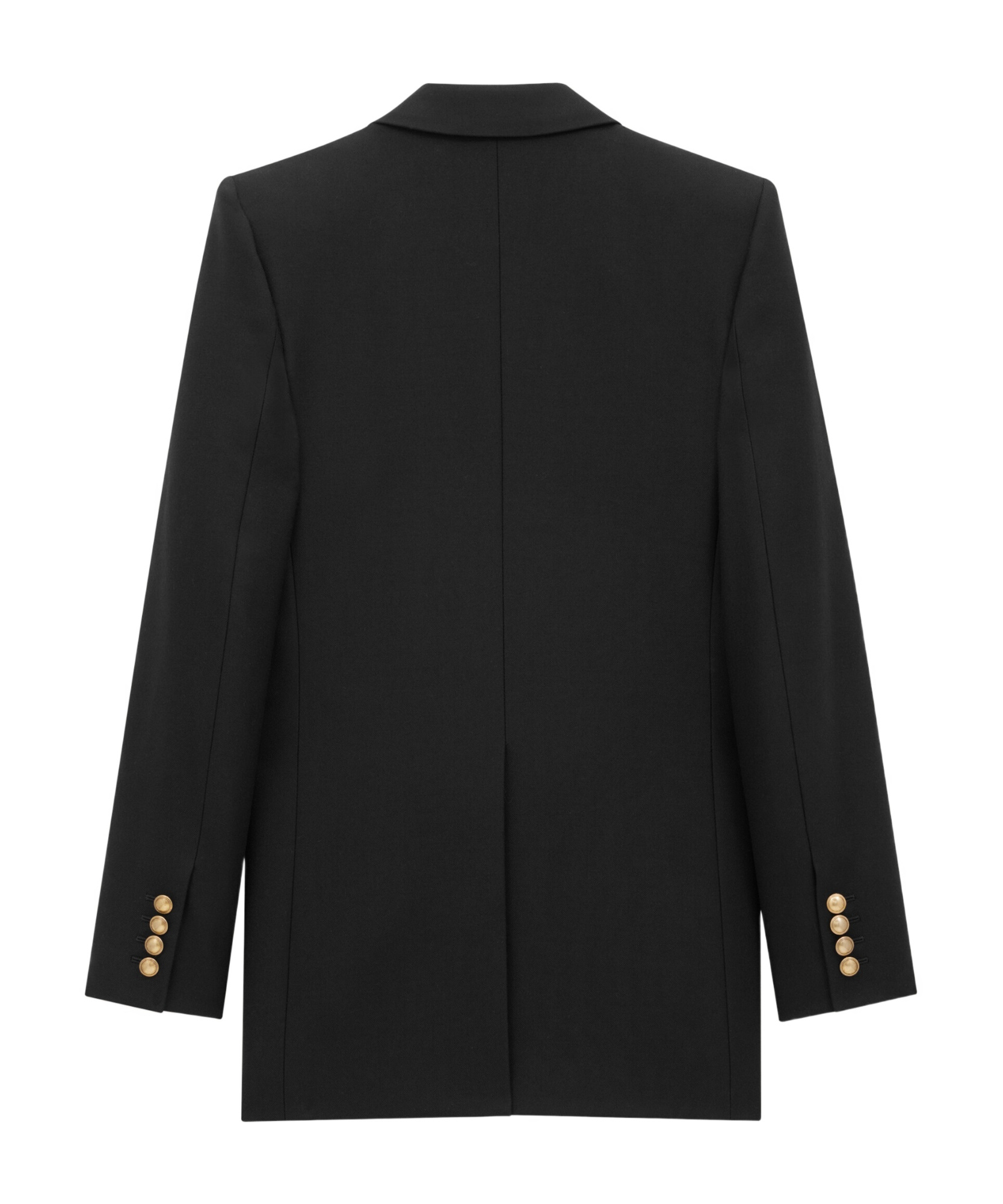 Saint Laurent Long-sleeved Suit Jacket In Black