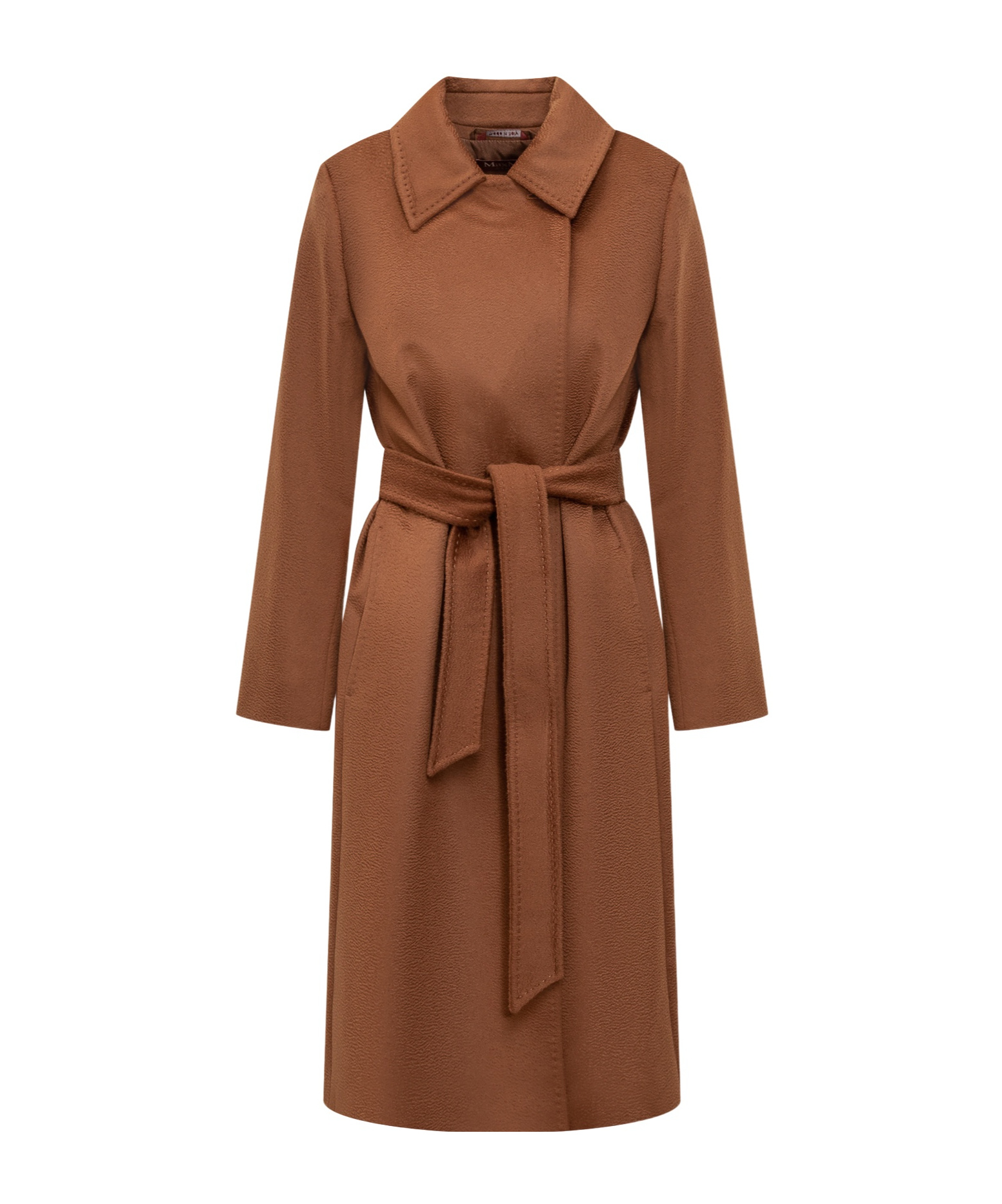 Max Mara Lapel Long-sleeved Coat In Brown