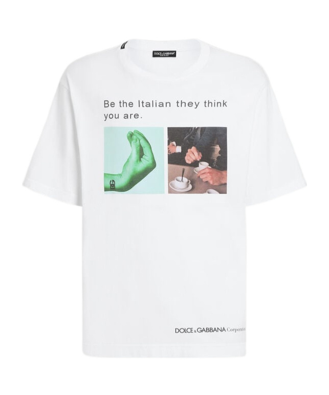 Dolce & Gabbana T-shirt Whit Maxi Print In White
