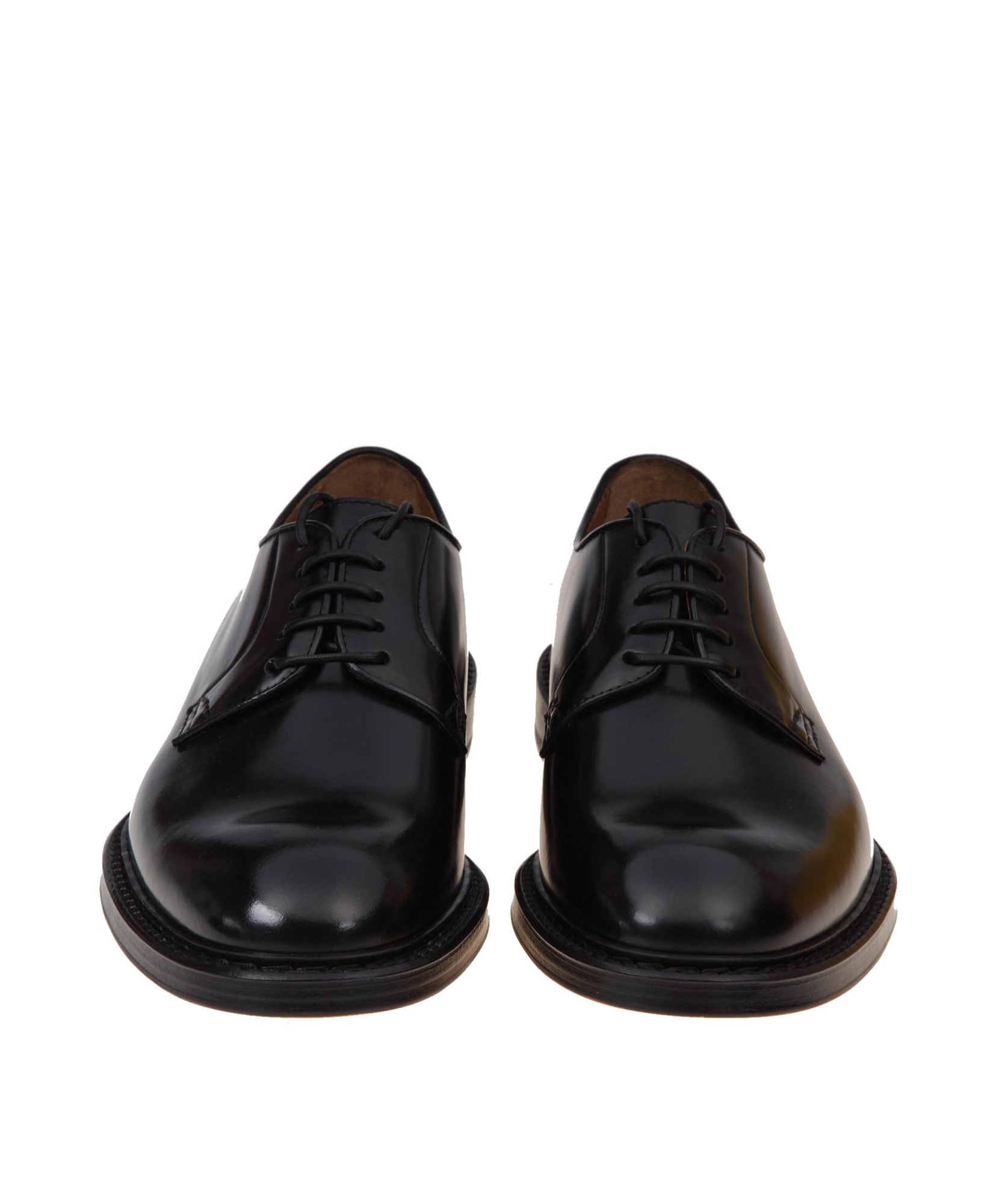 Doucal's Round-headed Derby Shoes In Black