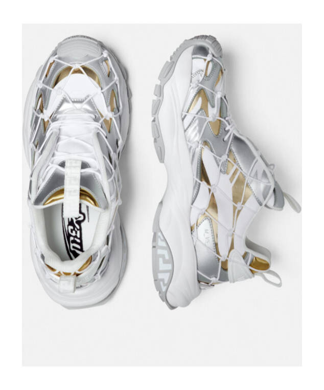 Versace Mercury M_vs_03 Metallic Sneakers In White