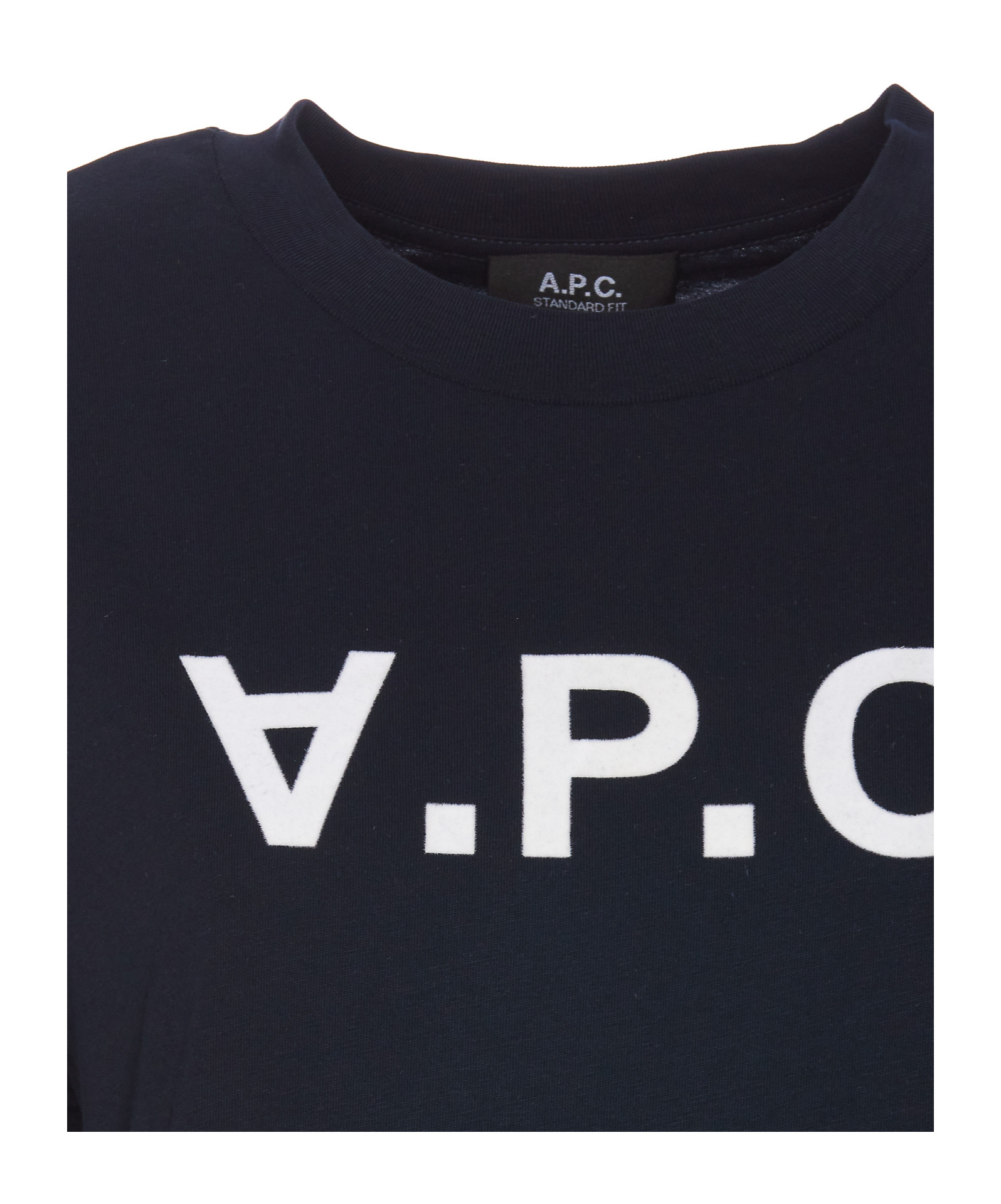 Apc A.p.c. Logo Printed Crewneck T-shirt In Black