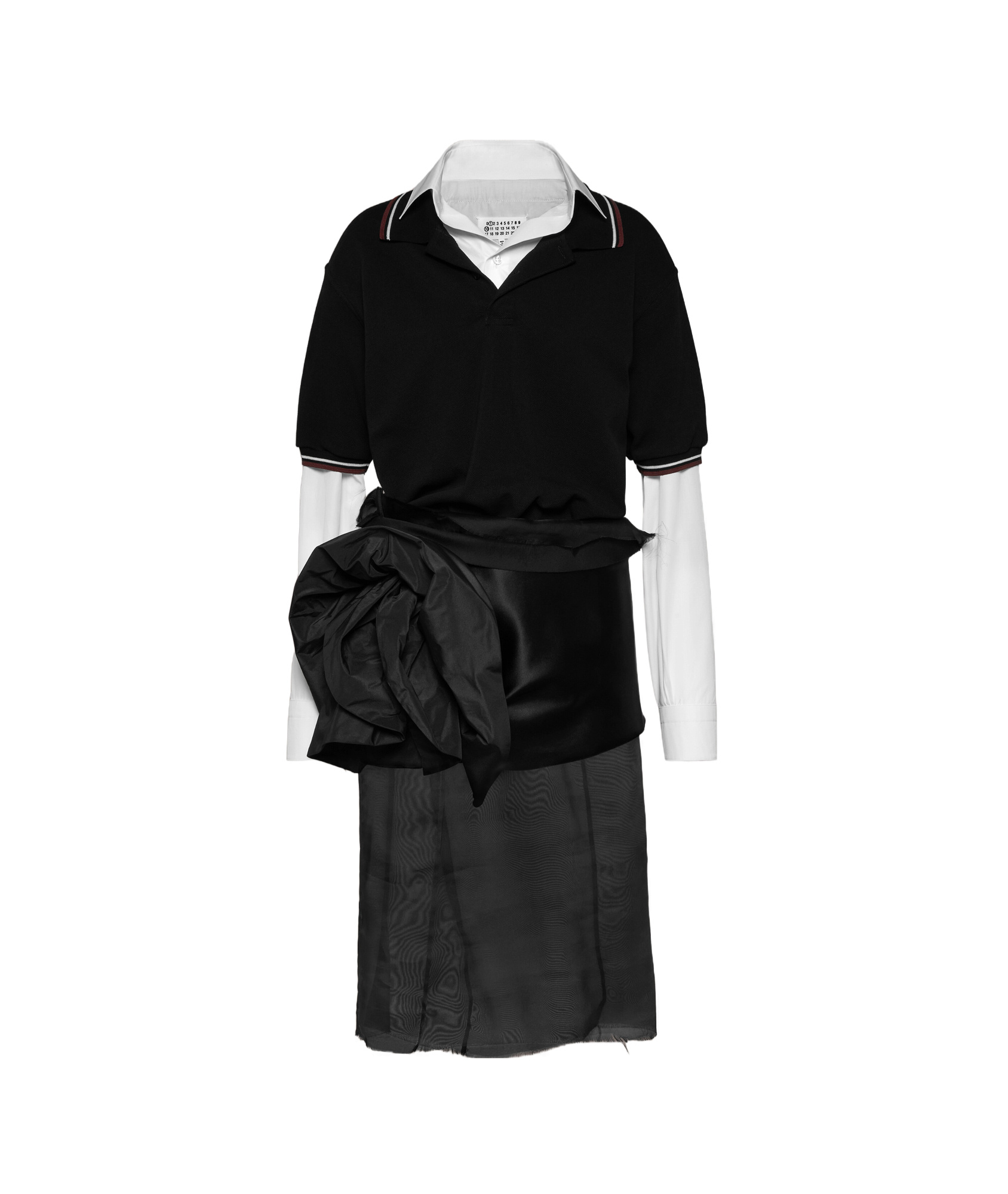 Shop Maison Margiela Décortiqué Midi Dress In Black