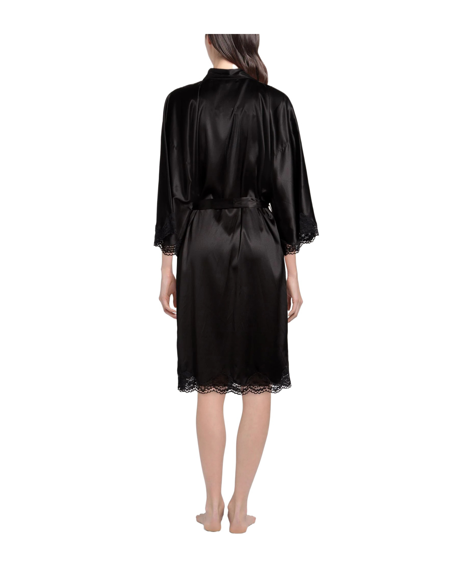 Dolce & Gabbana Solid Color Dressing Gowns In Black