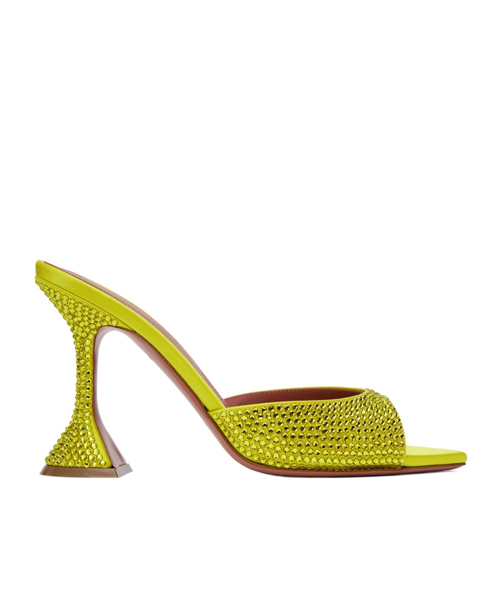 AMINA MUADDI CAROLINE CRYSTAL HIGH-HEELED SANDALS 
