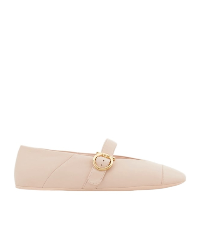 Ferragamo Gancini-buckle Ballet Flats