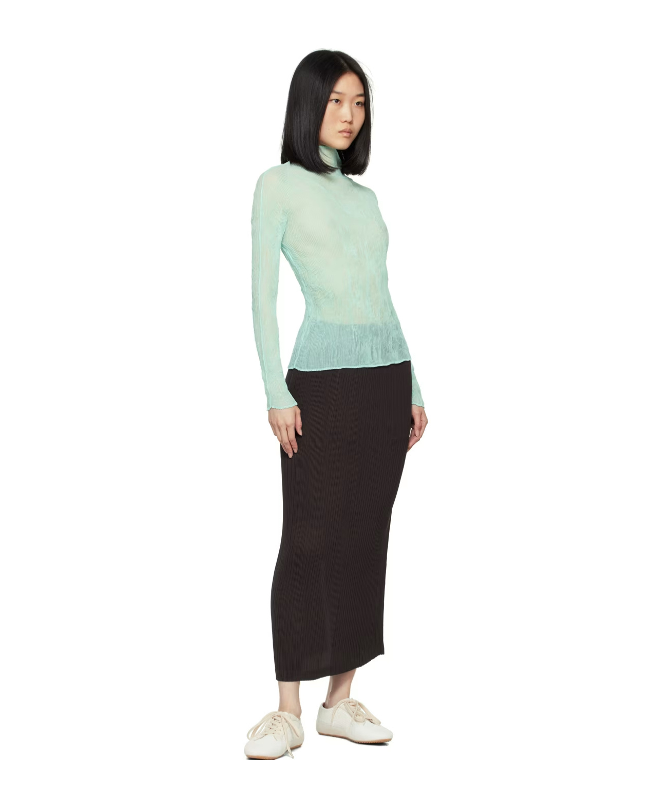 ISSEY MIYAKE TWIST JUNE TURTLENECK BLOUSE