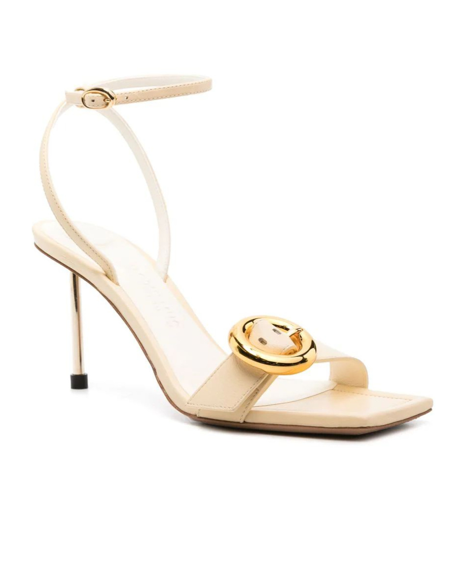 Jacquemus Sandals Stiletto Heel Crossover Strap In Nude