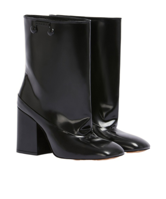 Marni Trunkaroo Block-heel Ankle Boots In Black