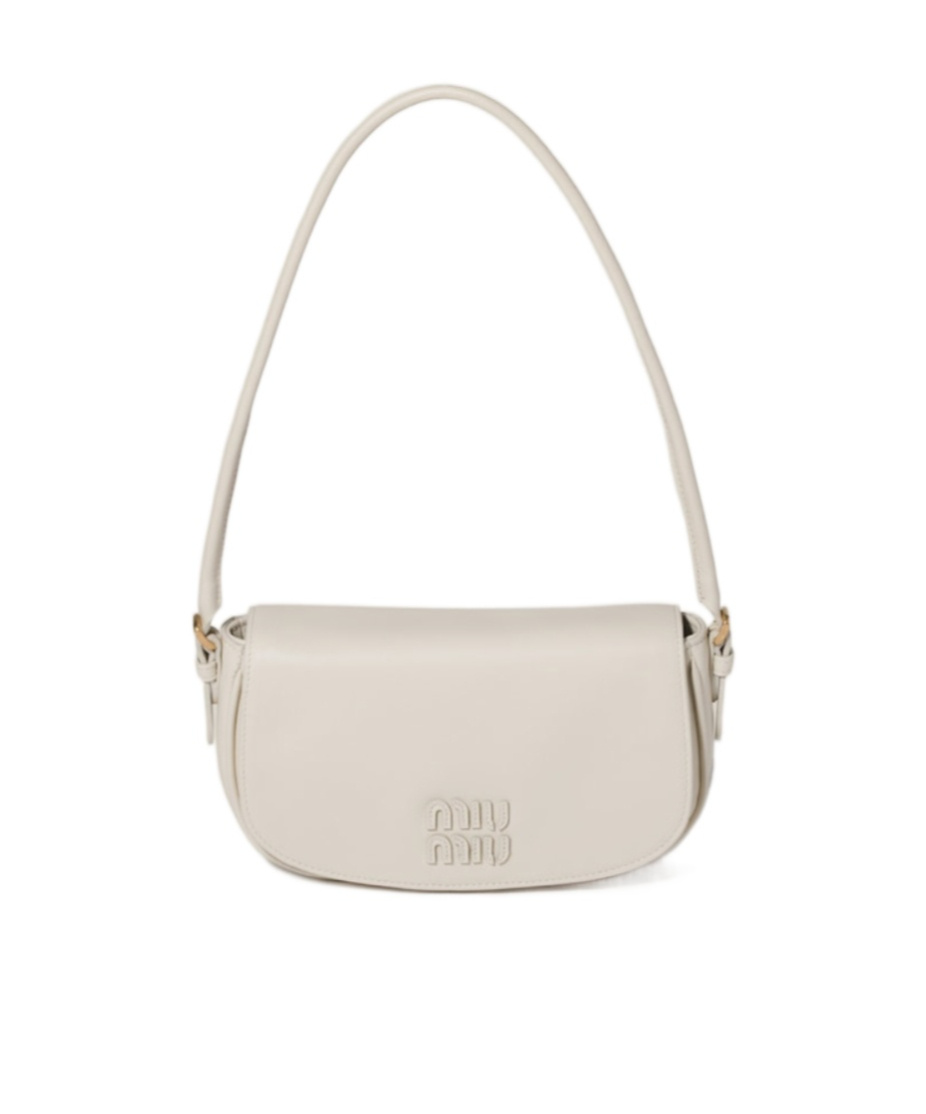 Miu Miu Flap Shoulder Bag In Nude