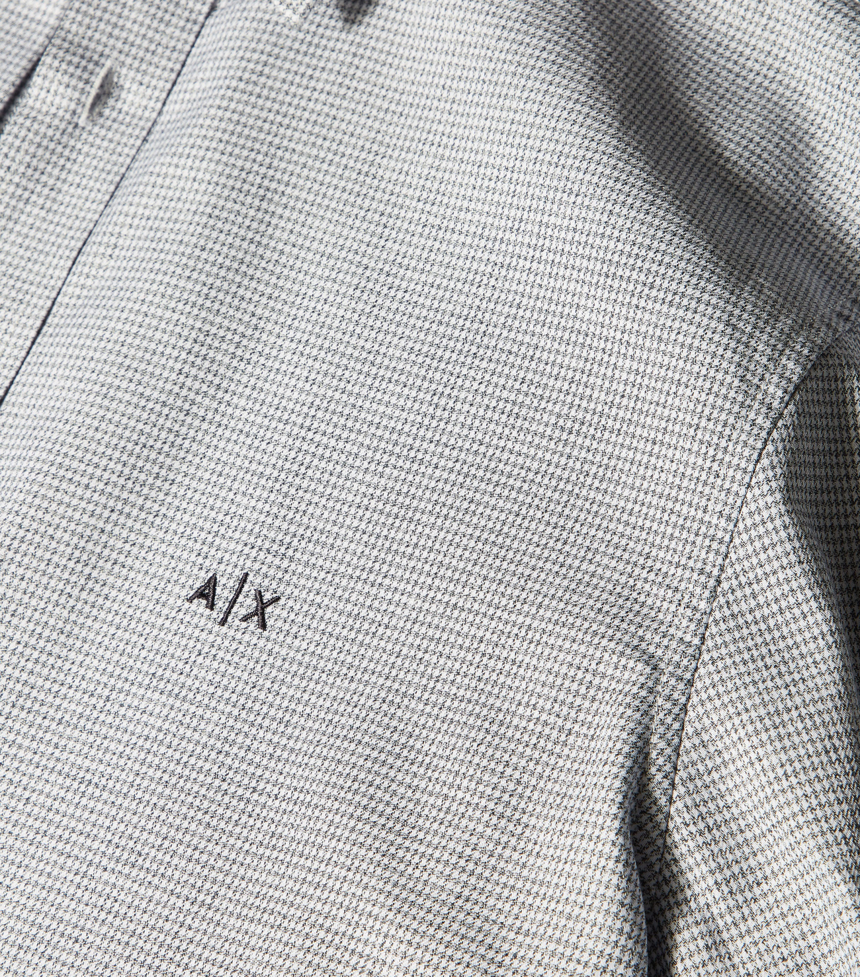 Armani Exchange Long-sleeved Shirt In Gray