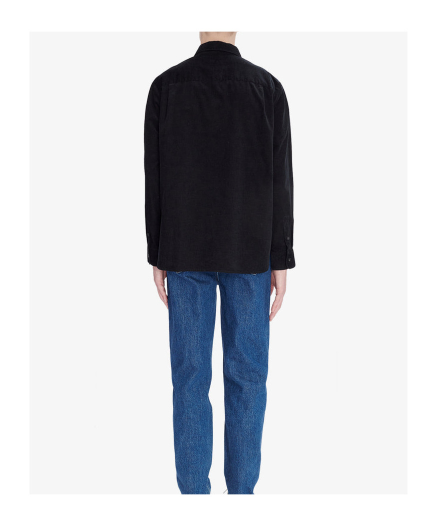 Apc A.p.c. Black Heavyweight Canvas Overshirt In Black