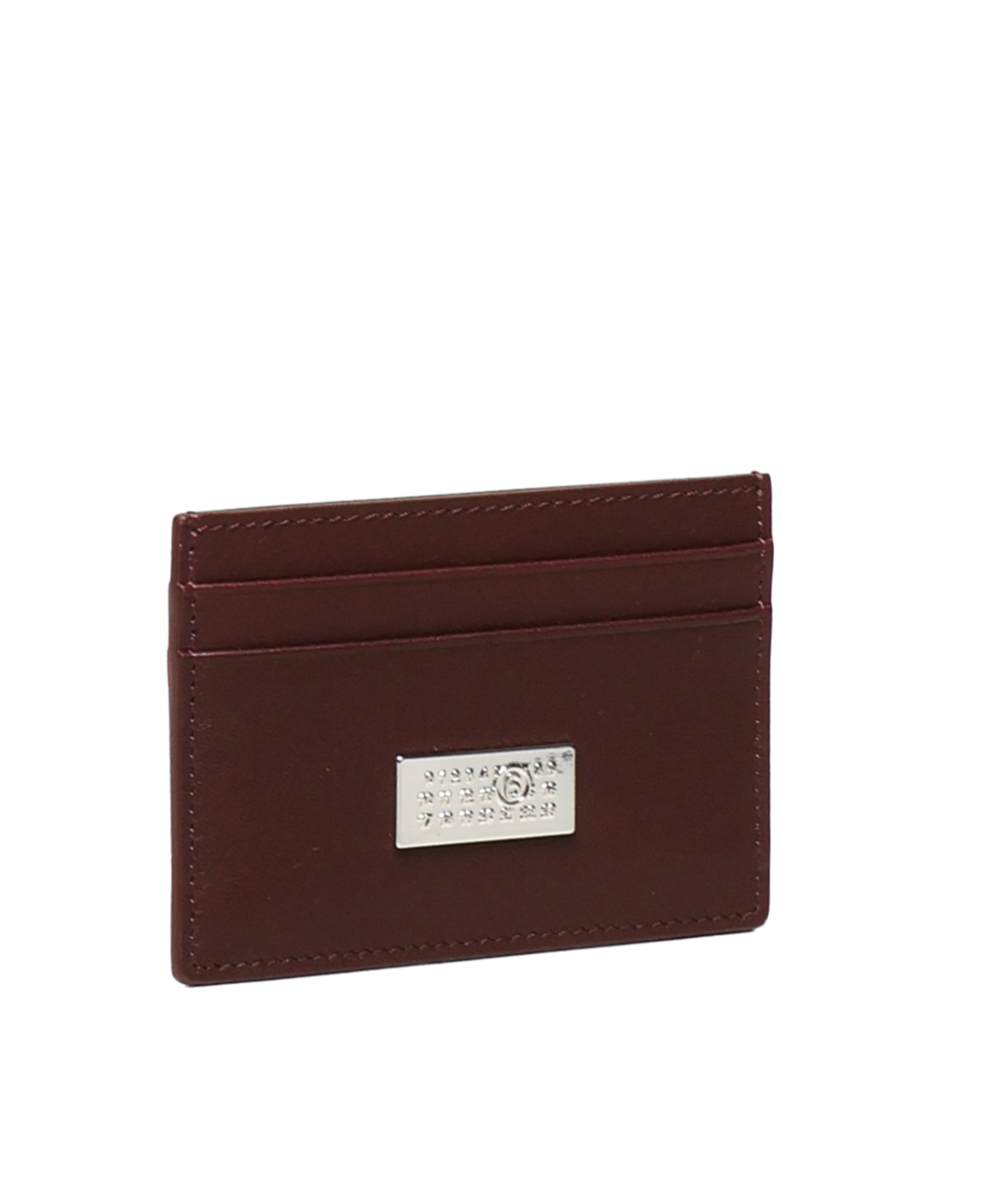 Mm6 Maison Margiela Numbers-plaque Rectangle Cardholder In Brown