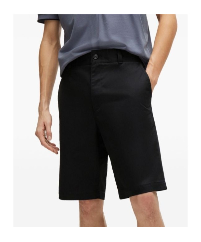 Hugo Boss Regular-fit Shorts With Slim Leg And Buttoned Pockets In Black
