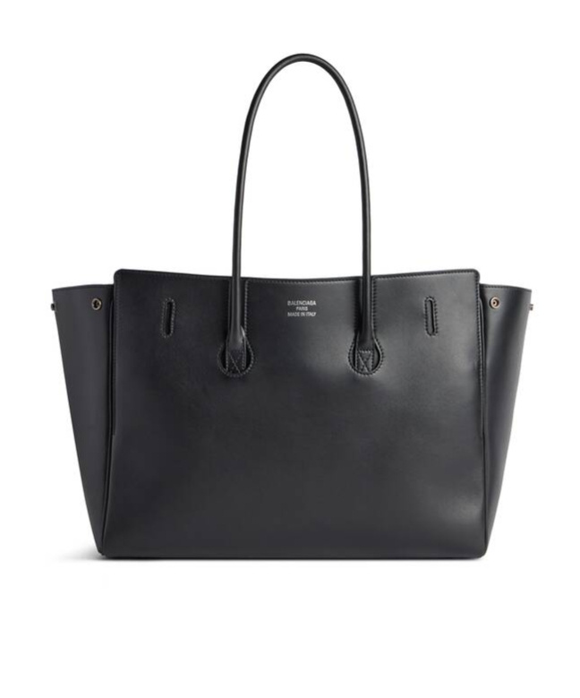 Balenciaga Medium Leather Bel Air Carry All Tote Bag In Black
