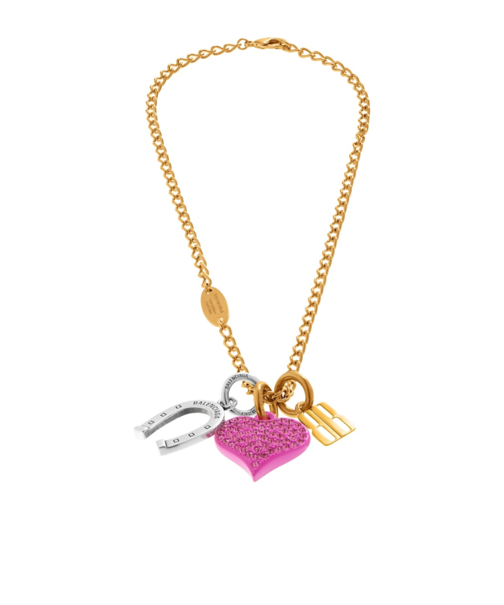 Balenciaga Carousel Horseshoe Collector Necklace In Multicolored In Multi-color