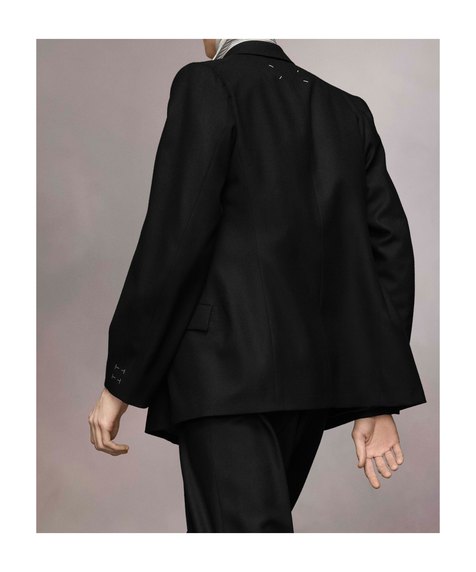 Maison Margiela Single-breasted Wool Blazer In Black