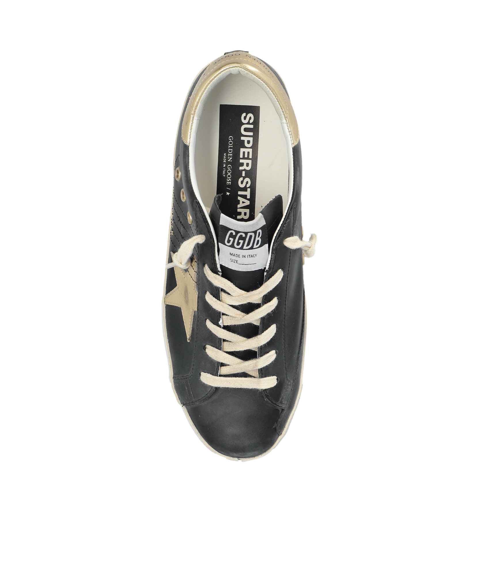 Shop Golden Goose Super-star Sneakers In Black