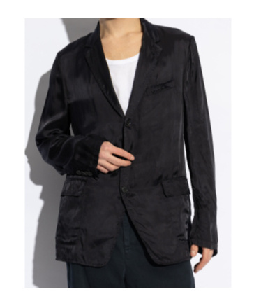 Dries Van Noten Long-sleeved Suit Coat In Black