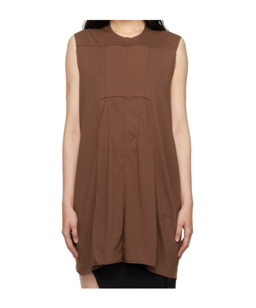 Rick Owens Drkshdw Sleeveless Vest In Brown