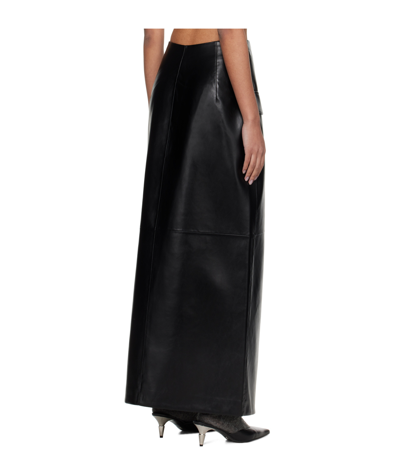 The Frankie Shop Nan Wrap Maxi Skirt In Black